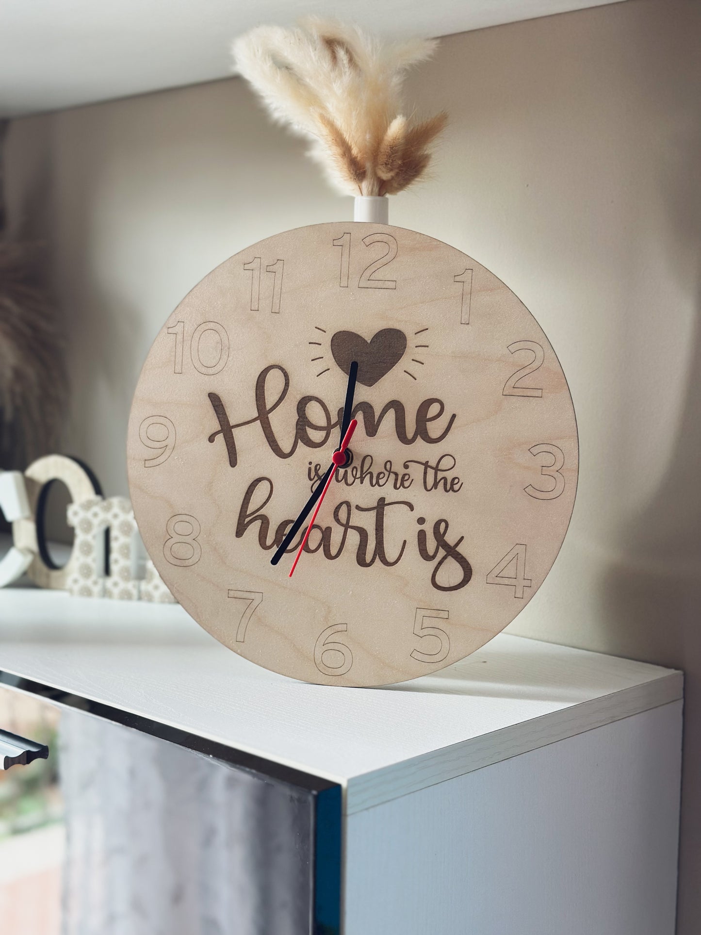 Orologio con incisione “Home where the heart is”