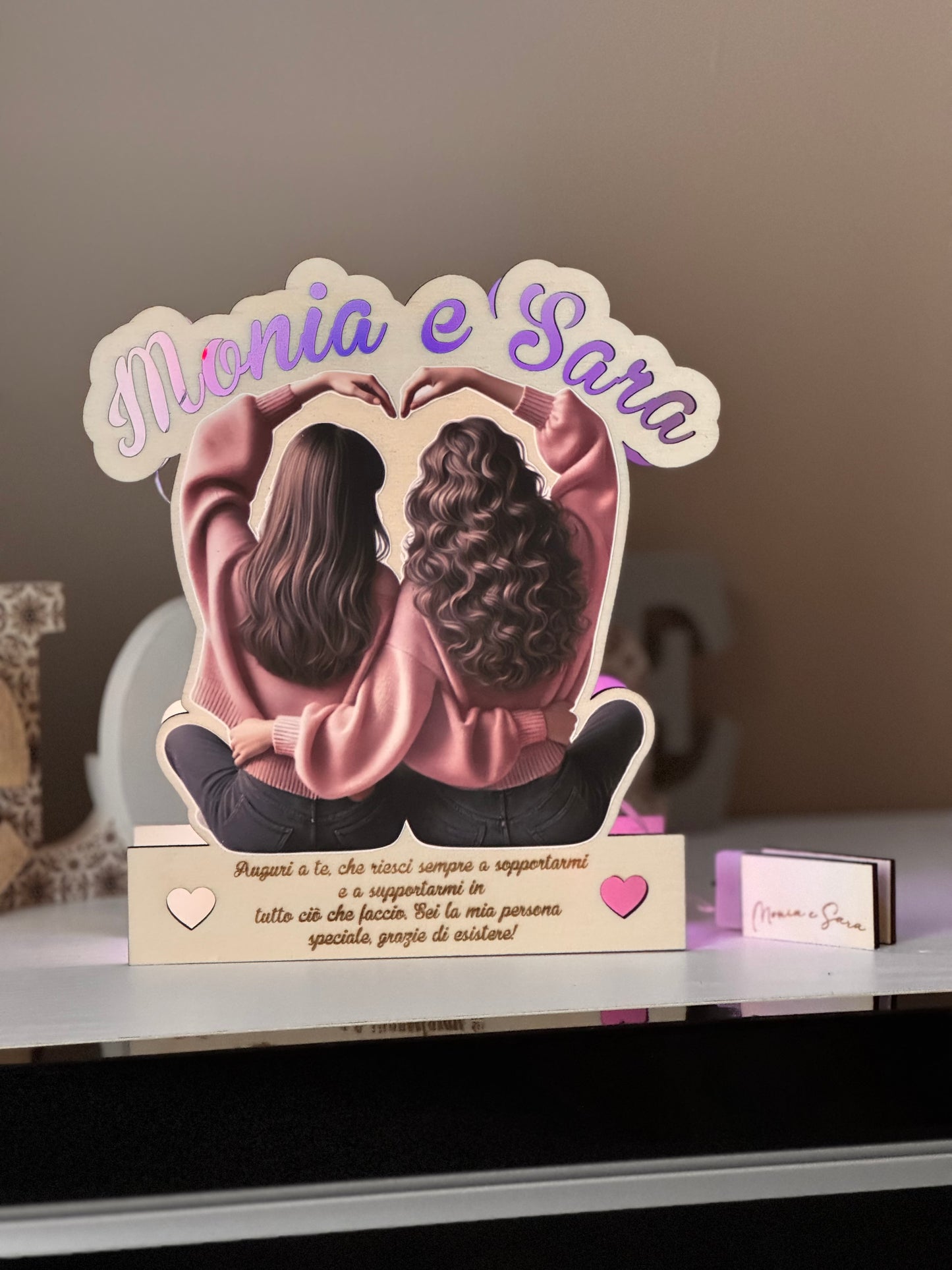 Targa personalizzata amicizia – Monia e Sara