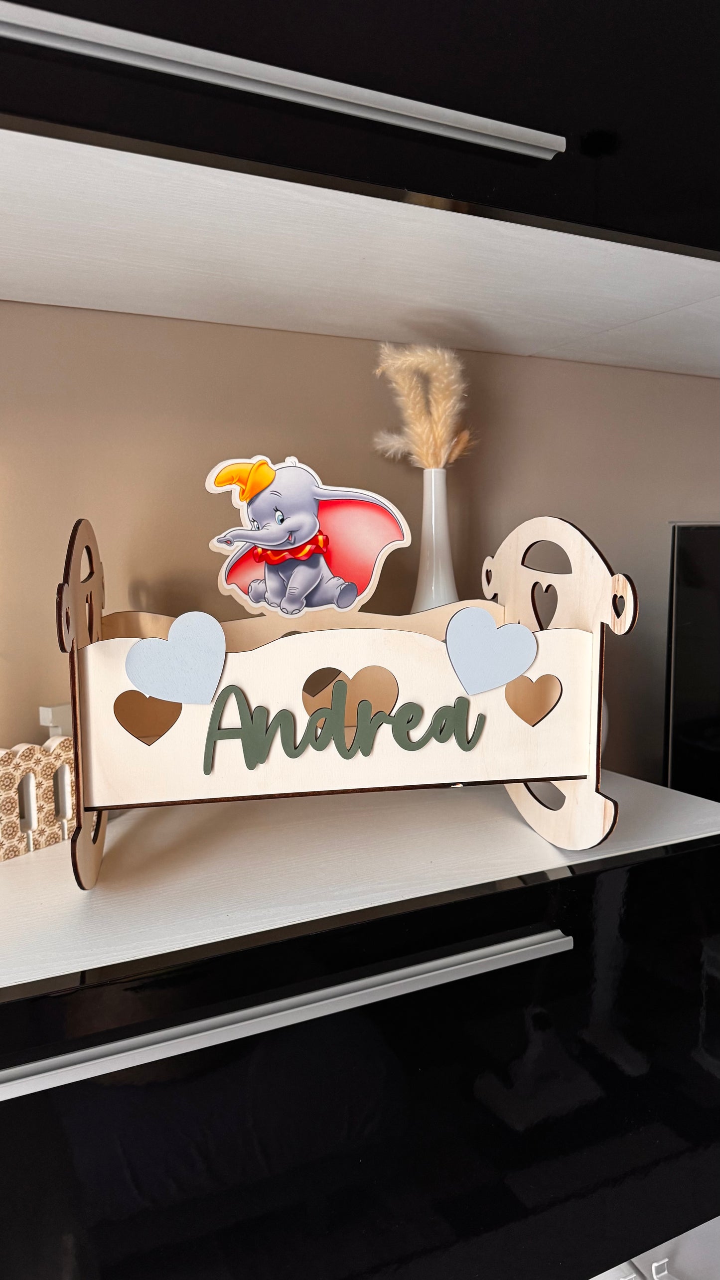 Culla in legno personalizzata – Tema Dumbo