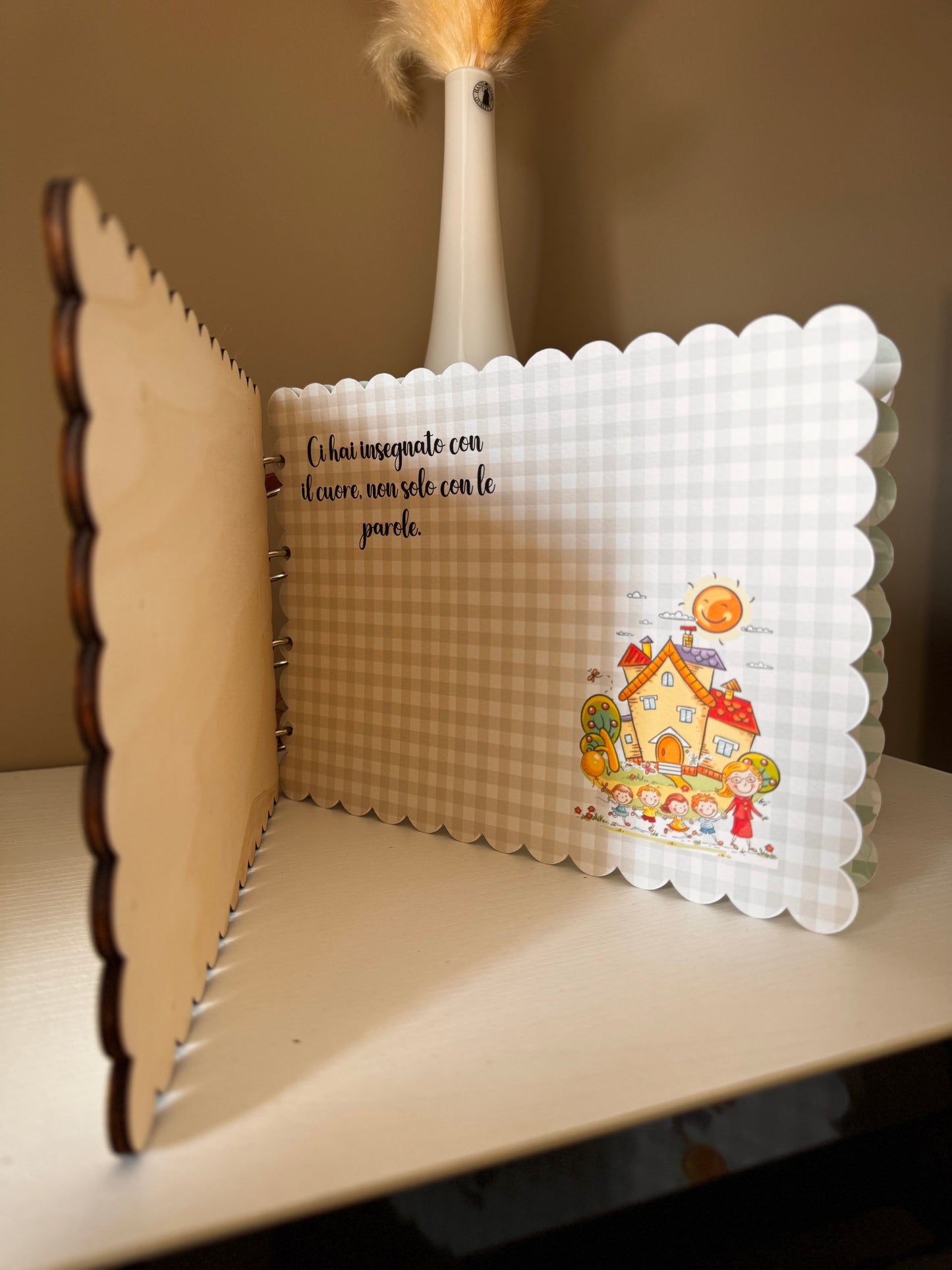 Album in legno personalizzato – Ricordi per la Maestra