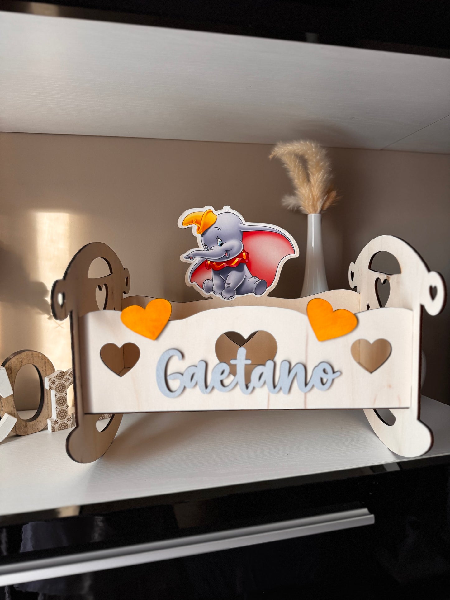 Culla in legno personalizzata – Tema Dumbo