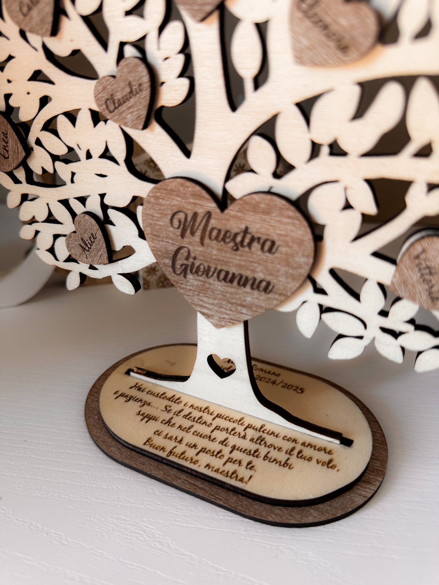 Albero della Vita personalizzato – Nomi alunni su cuori