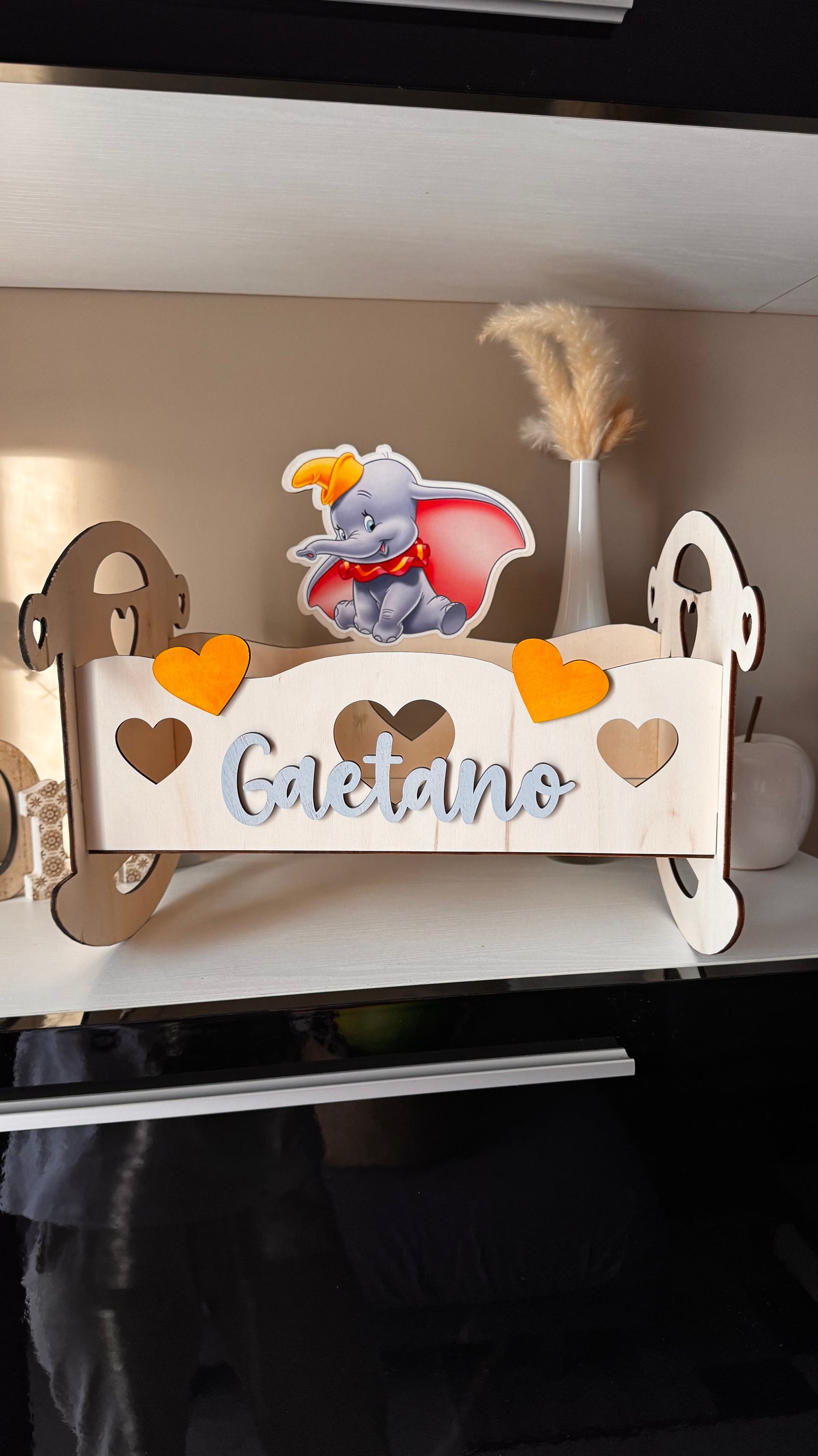 Culla in legno personalizzata – Tema Dumbo
