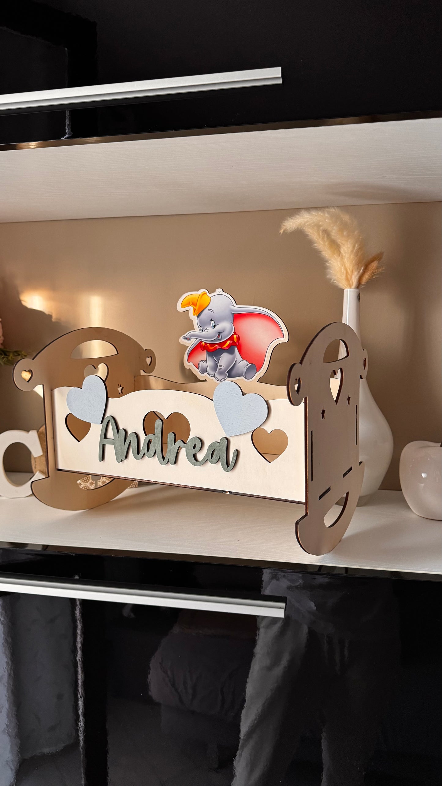 Culla in legno personalizzata – Tema Dumbo