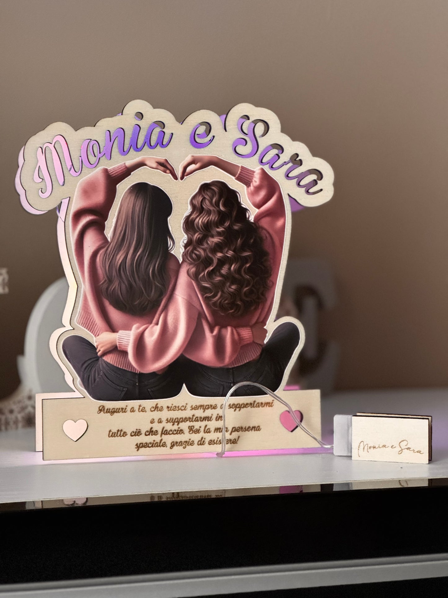 Targa personalizzata amicizia – Monia e Sara