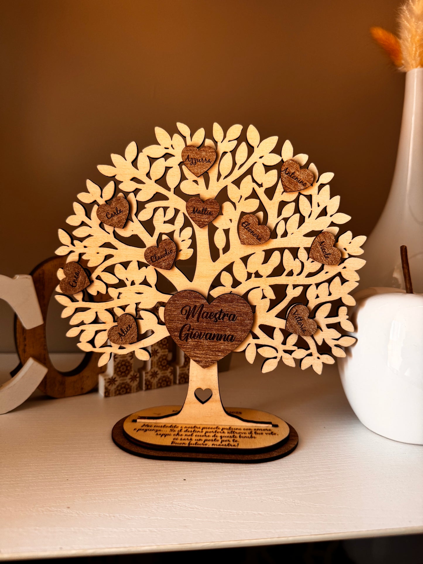 Albero della Vita personalizzato – Nomi alunni su cuori