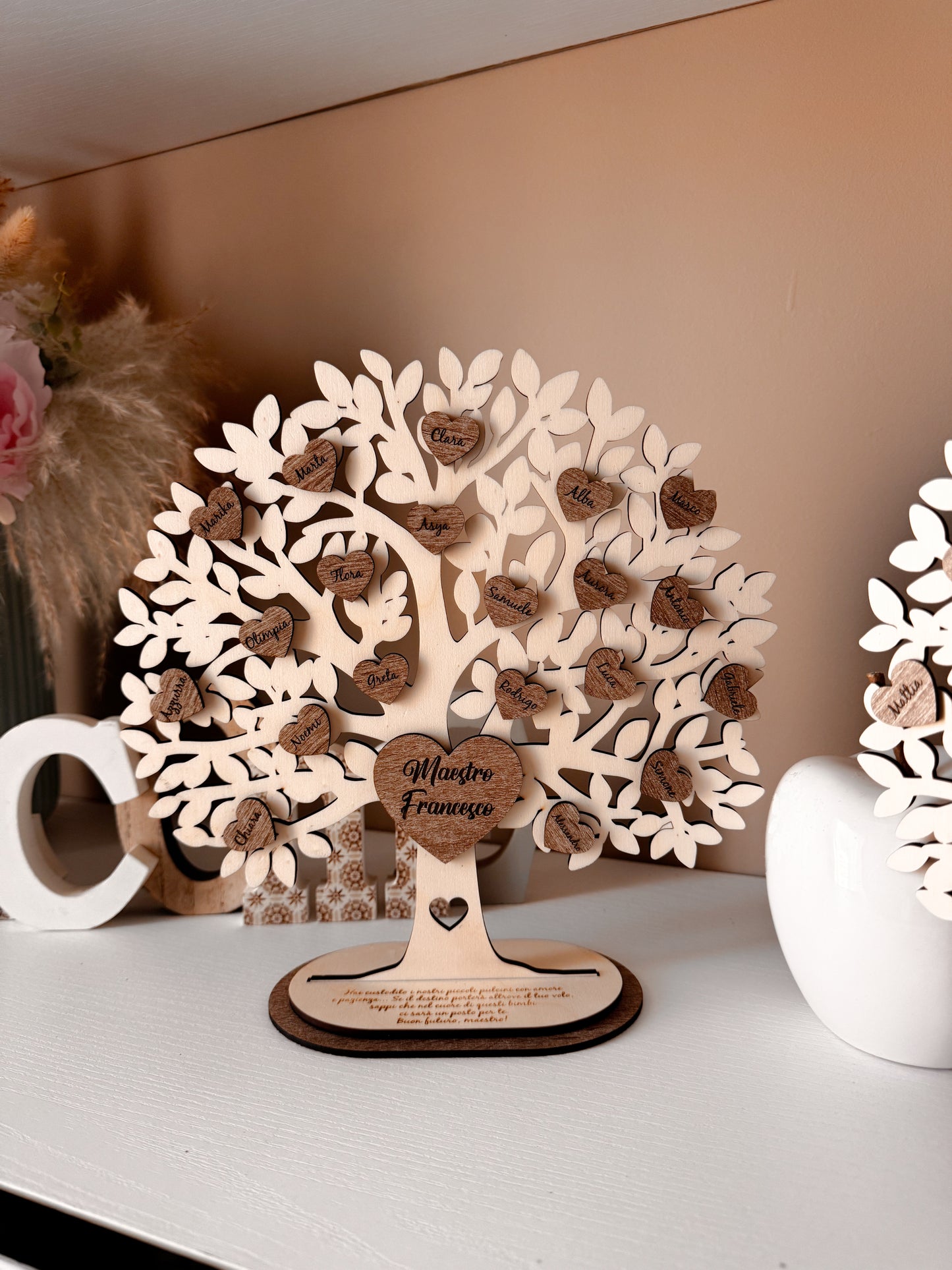 Albero della Vita personalizzato – Nomi alunni su cuori