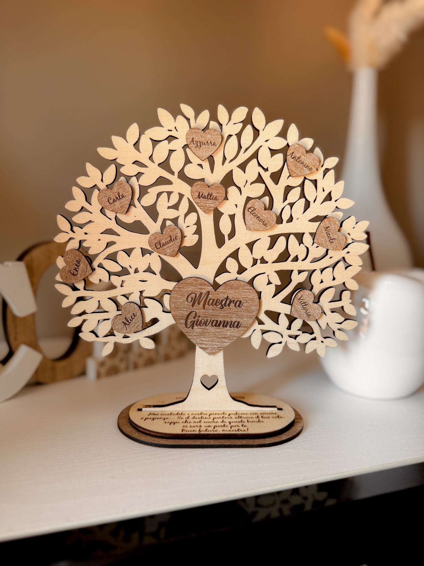 Albero della Vita personalizzato – Nomi alunni su cuori