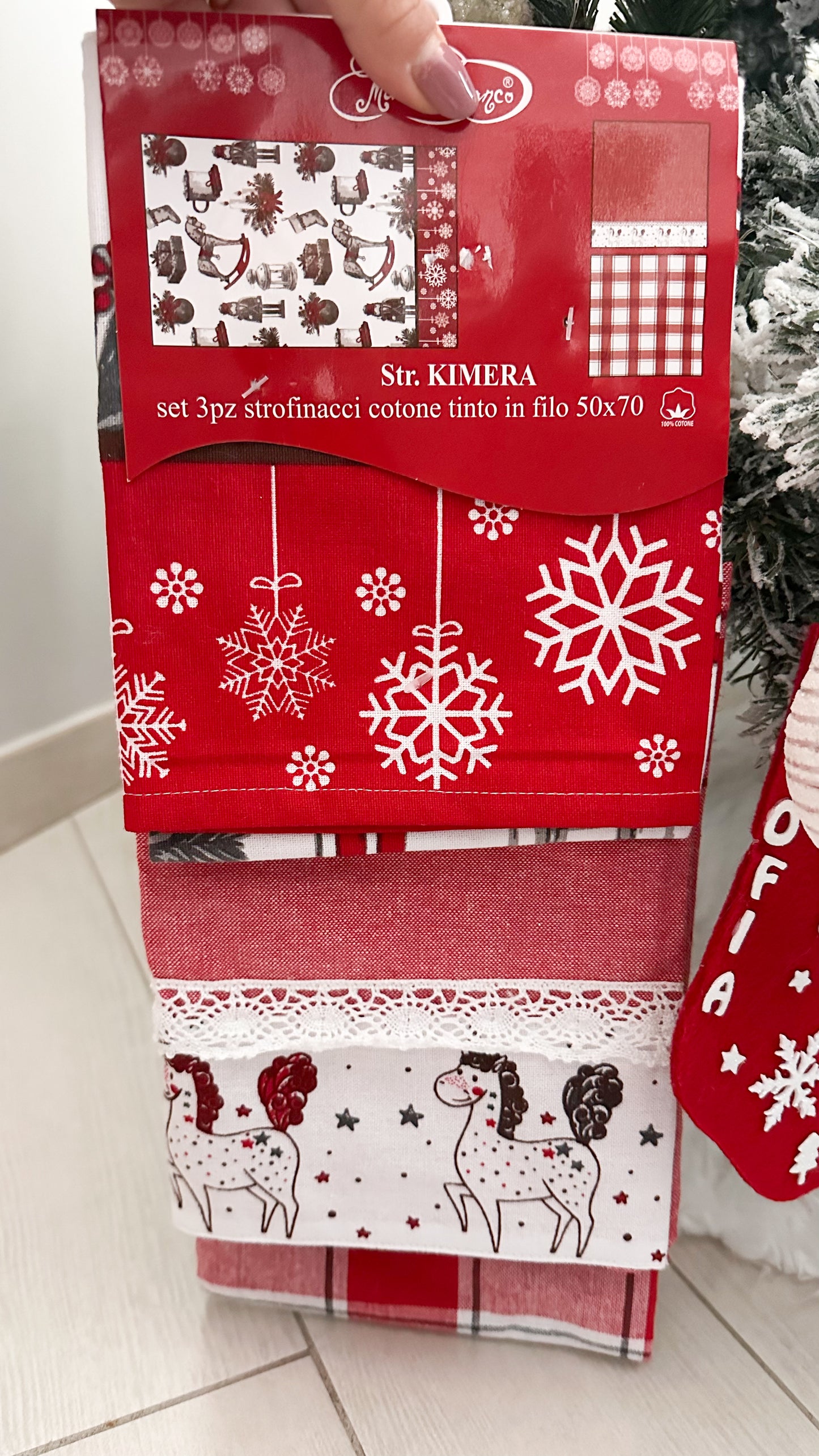 Set strofinacci Xmas