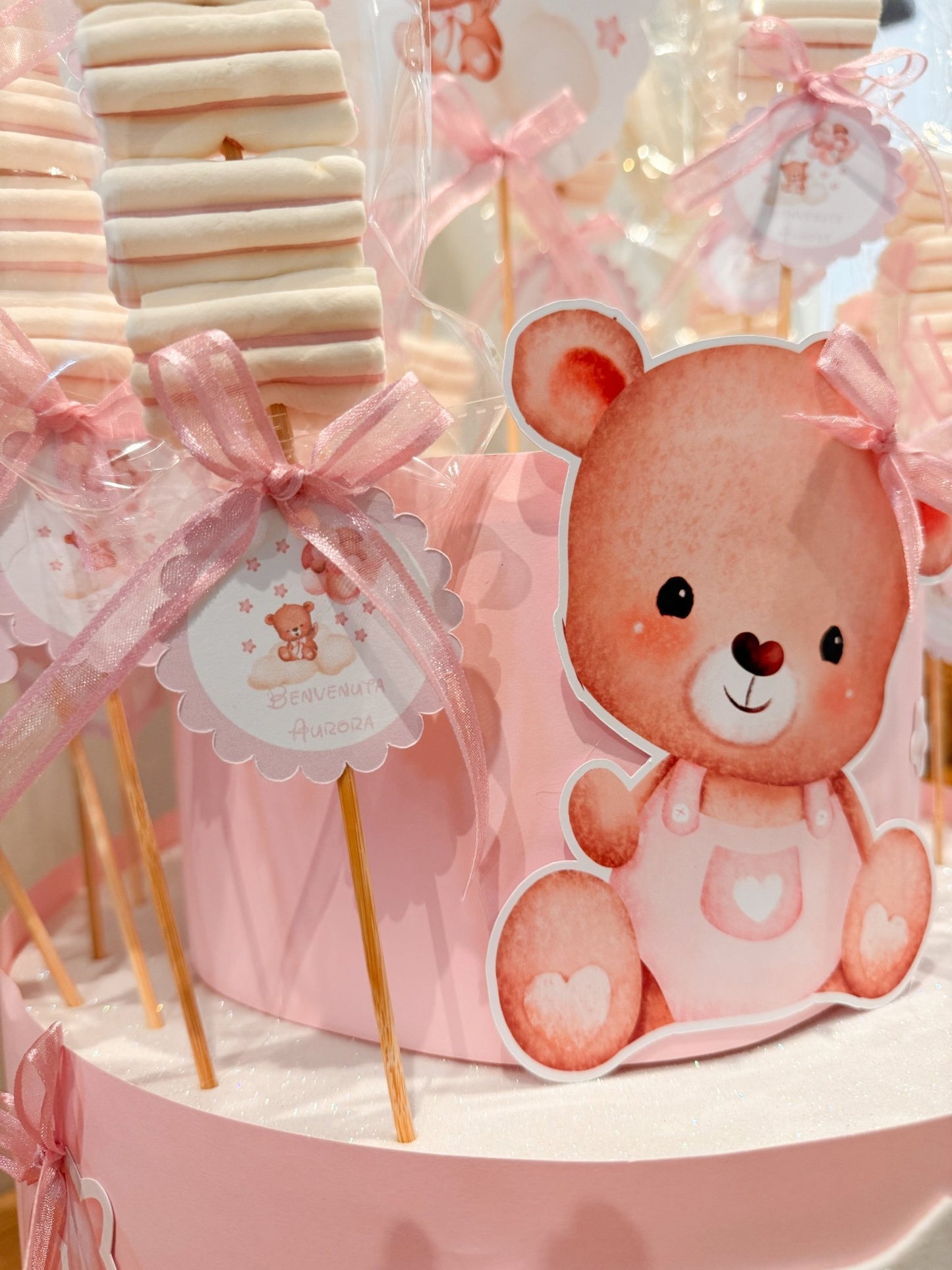 Torta Scenografica Marshmellow Tema Orsetta - Ourlife-shop