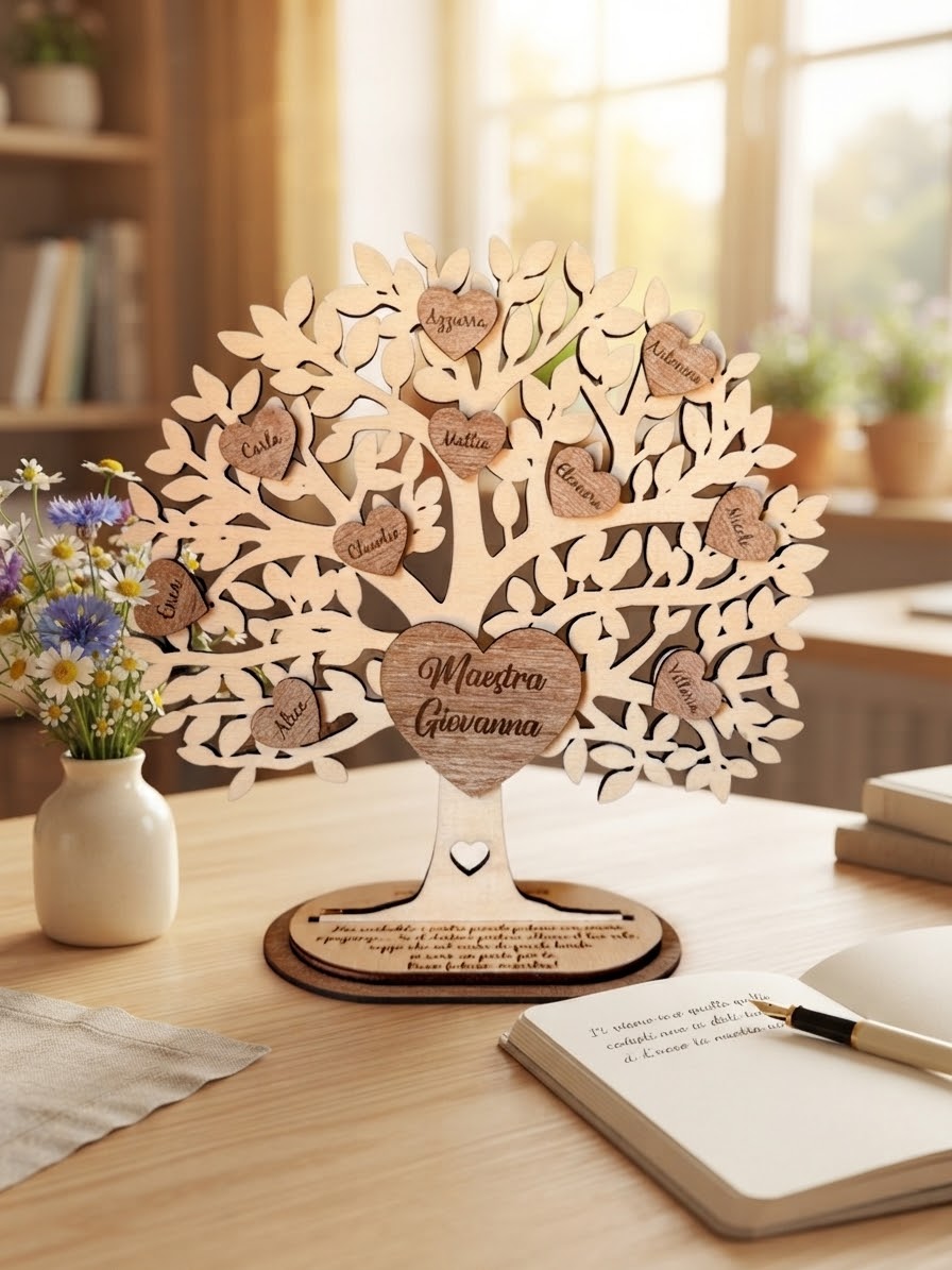 Albero della Vita personalizzato – Nomi alunni su cuori