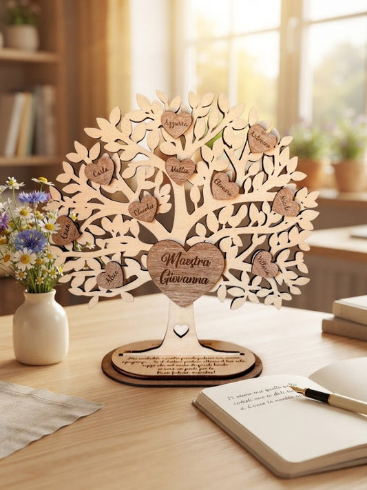 Albero della Vita personalizzato – Nomi alunni su cuori