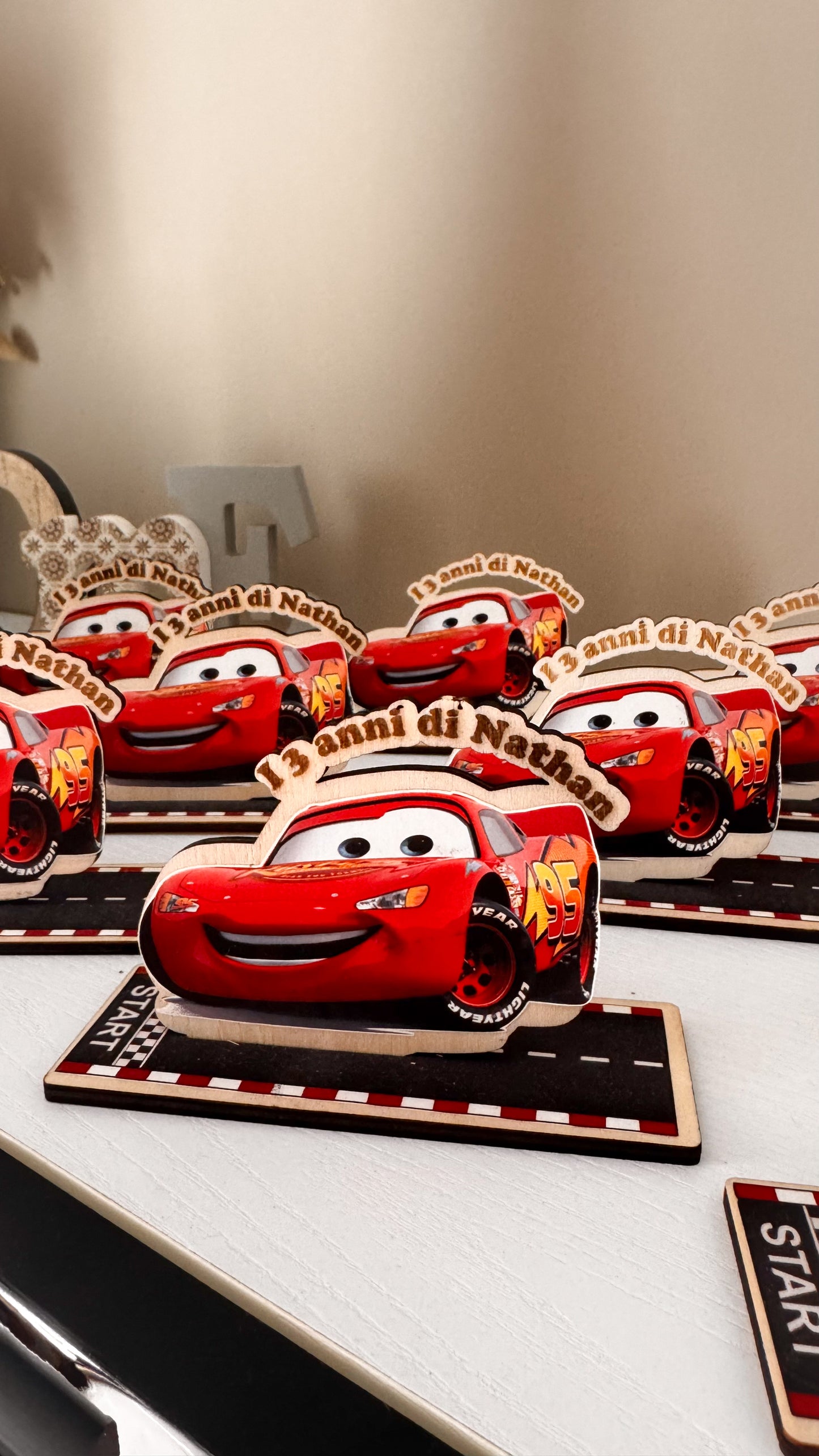 Decorazioni da tavolo Cars – bomboniere personalizzate