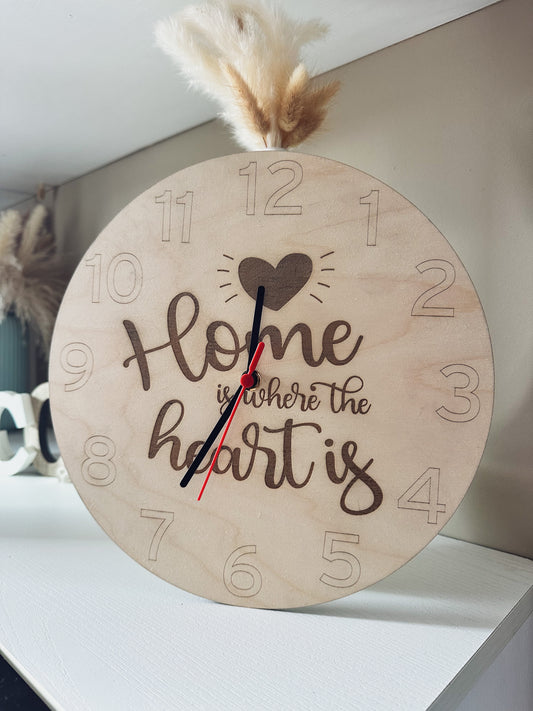 Orologio con incisione “Home where the heart is”