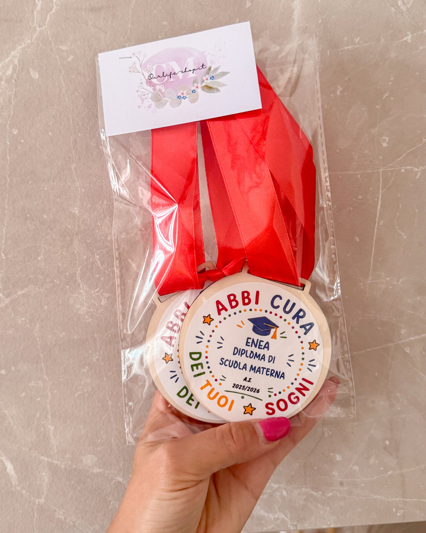 Medaglia Personalizzata "Diploma Scuola Materna" - Ricordo Speciale
