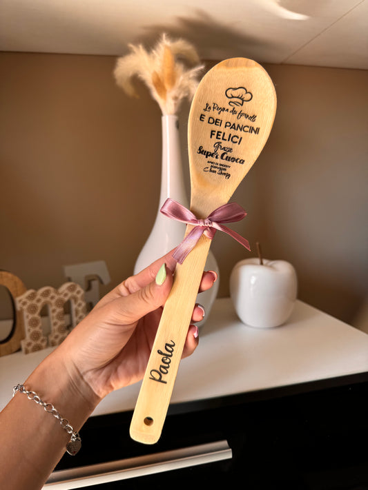 Cucchiaio in legno personalizzato con dedica – Idea regalo originale