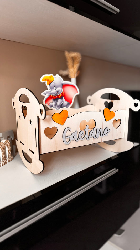 Culla in legno personalizzata – Tema Dumbo