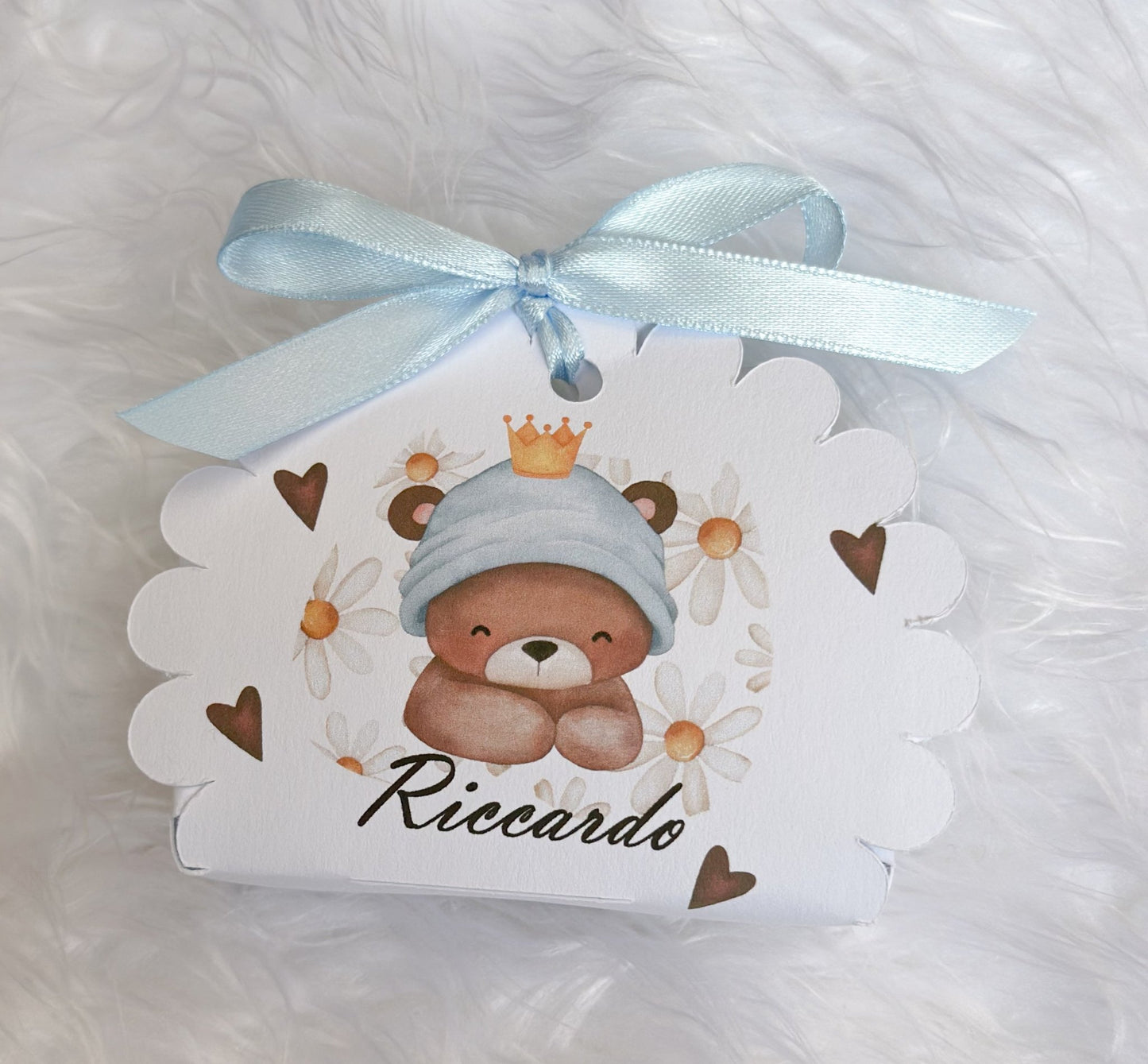 Scatolina Portaconfetti Orsetto/a Nascita/Compleanno o Gender Reveal - Ourlifeshop