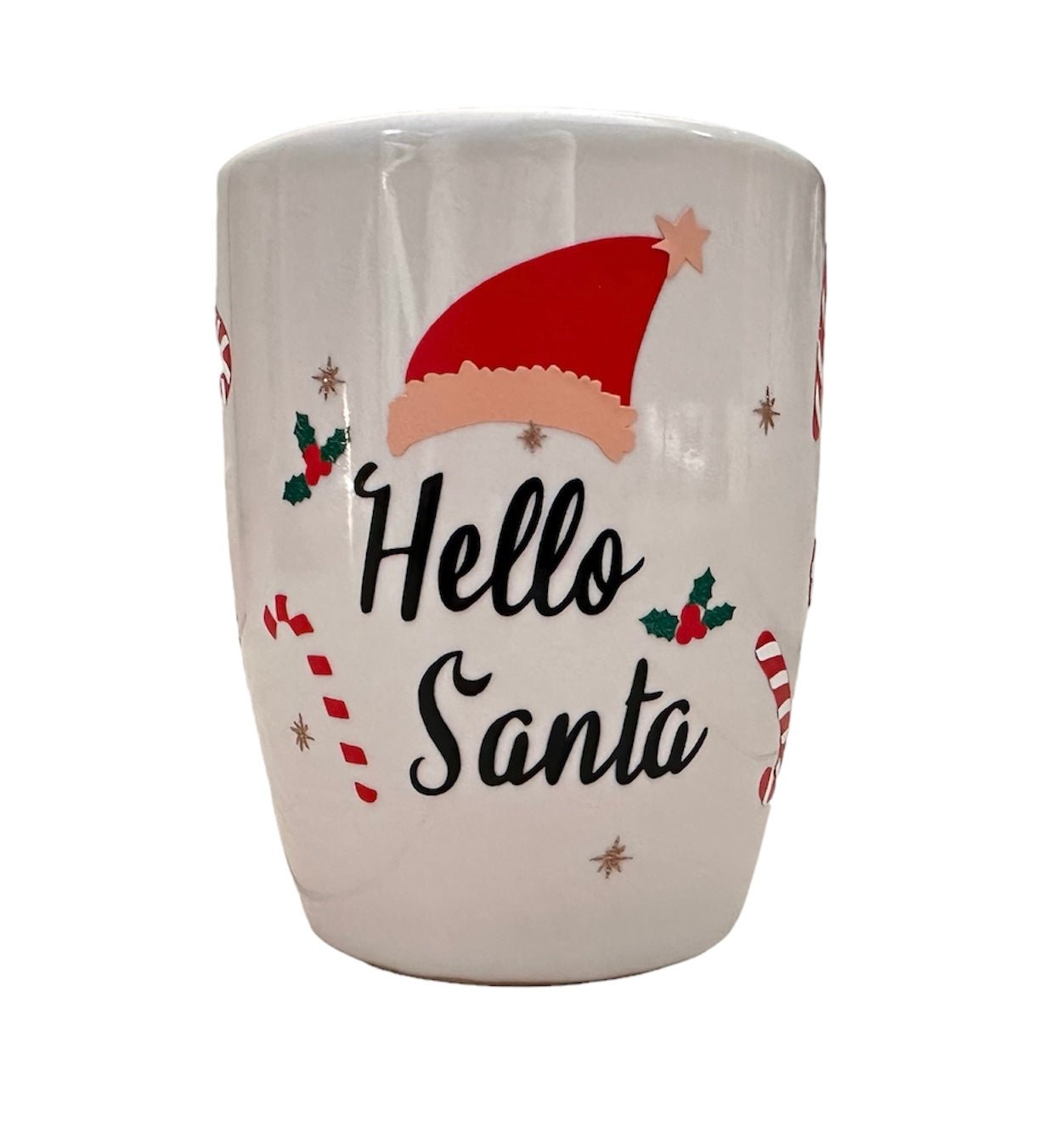 Tazza tonda Hello Santa - Ourlifeshop