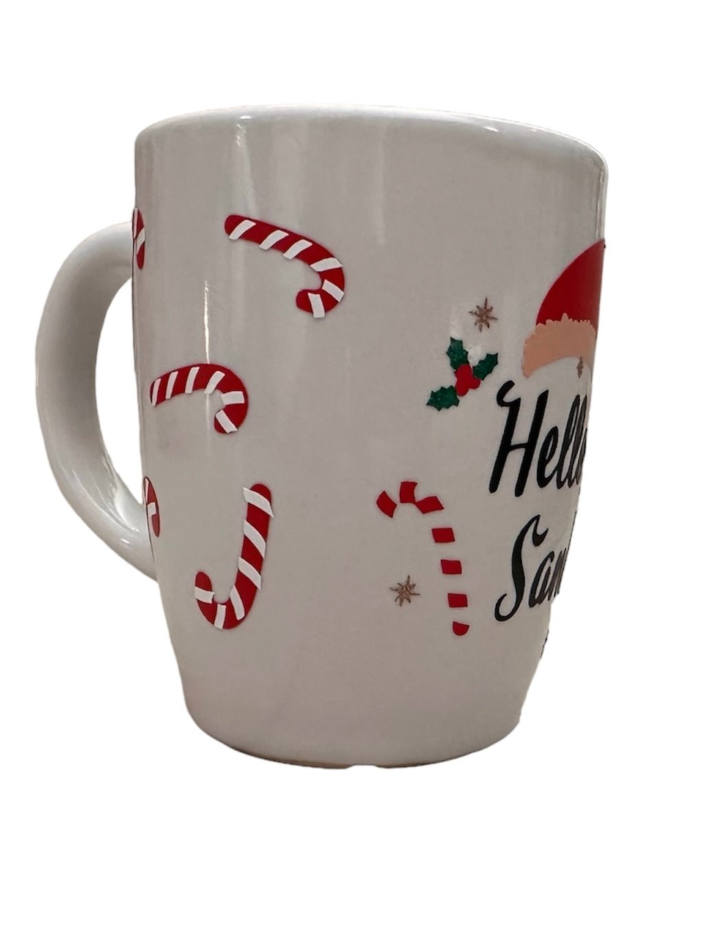 Tazza tonda Hello Santa - Ourlifeshop